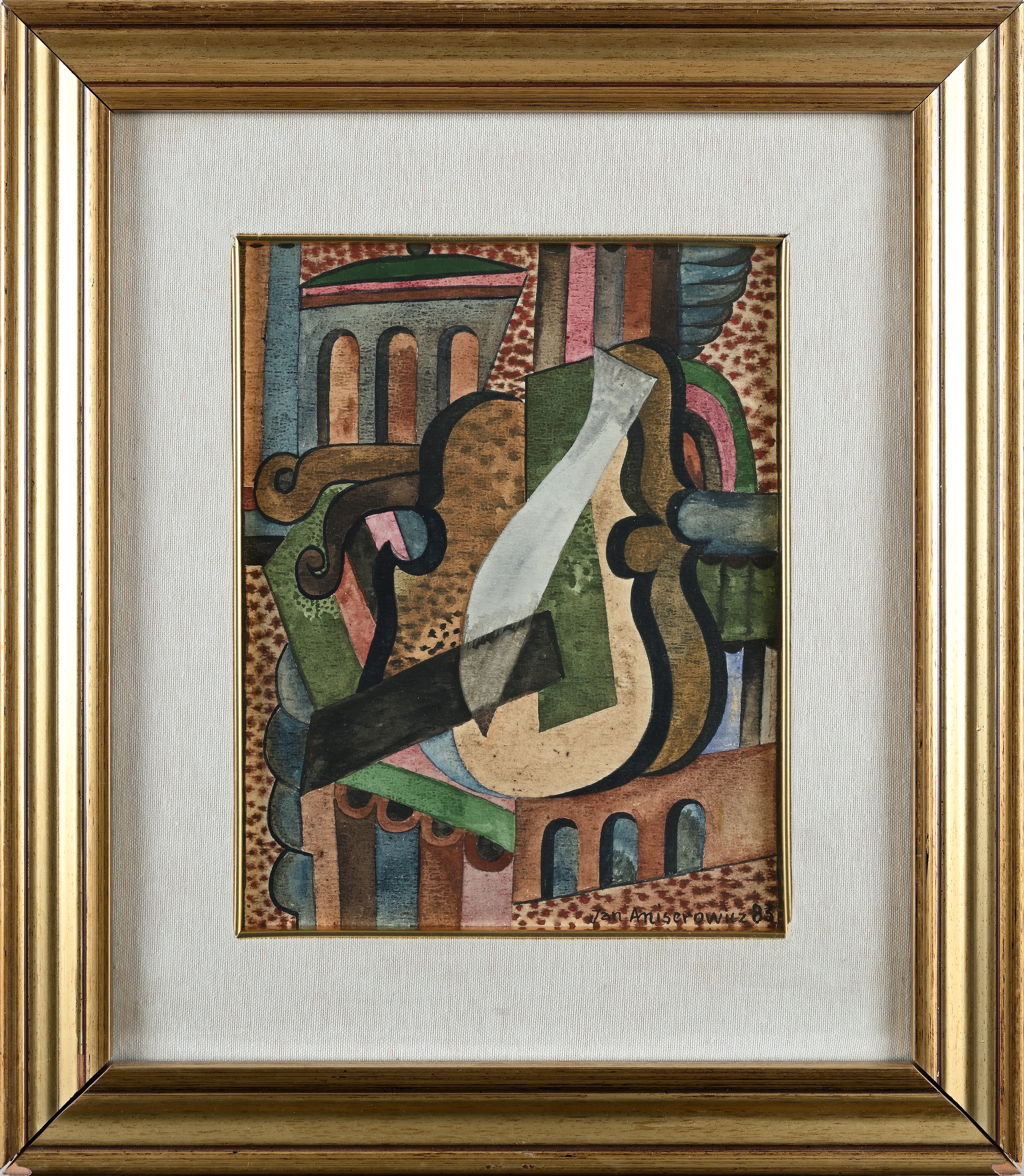Jan Aniserowicz - Senza titolo (acquarello su carta), 1983