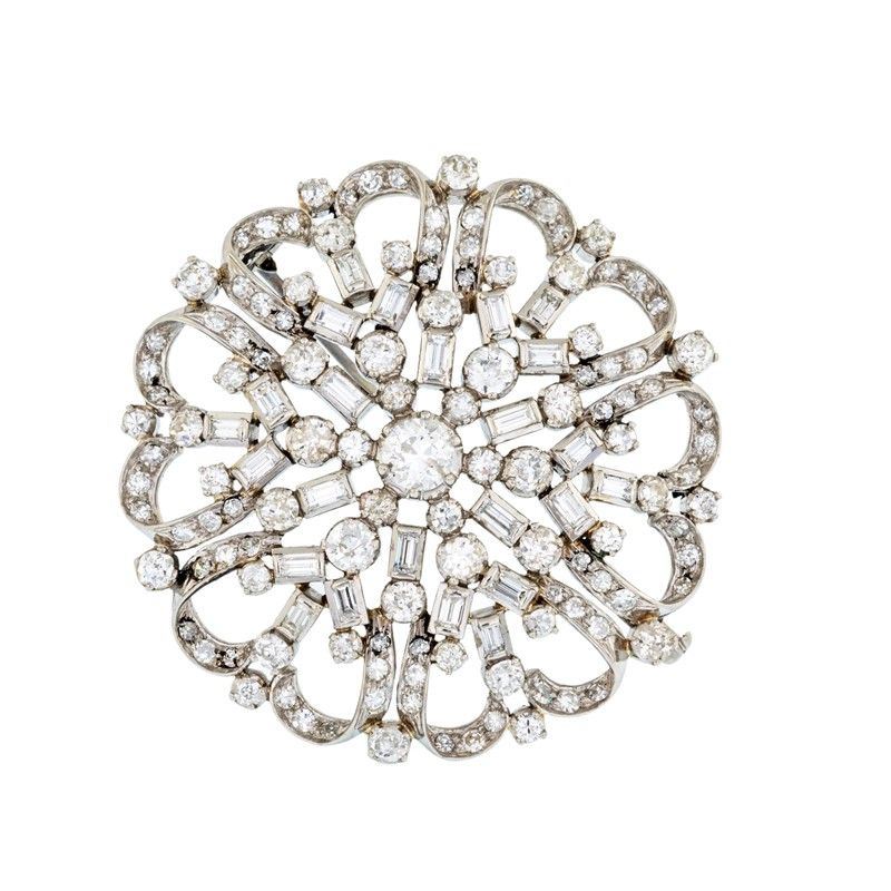 Spilla in Oro Bianco con Brillanti
