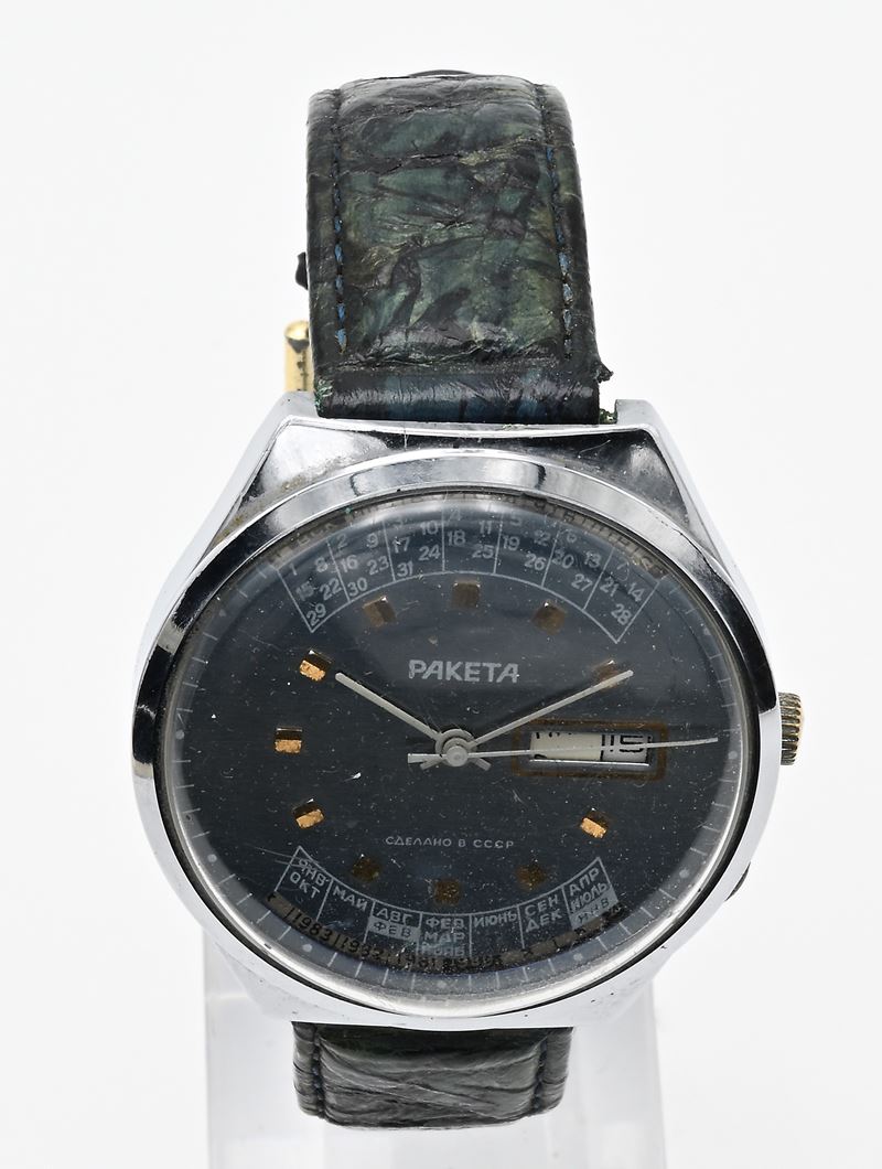 Raketa Perpetual Calendar 2628H - Orologio da polso calendario perpetuo a carica meccanica in met...