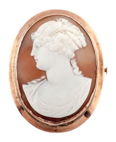 Spilla Cammeo Napoleone III 9 Carati