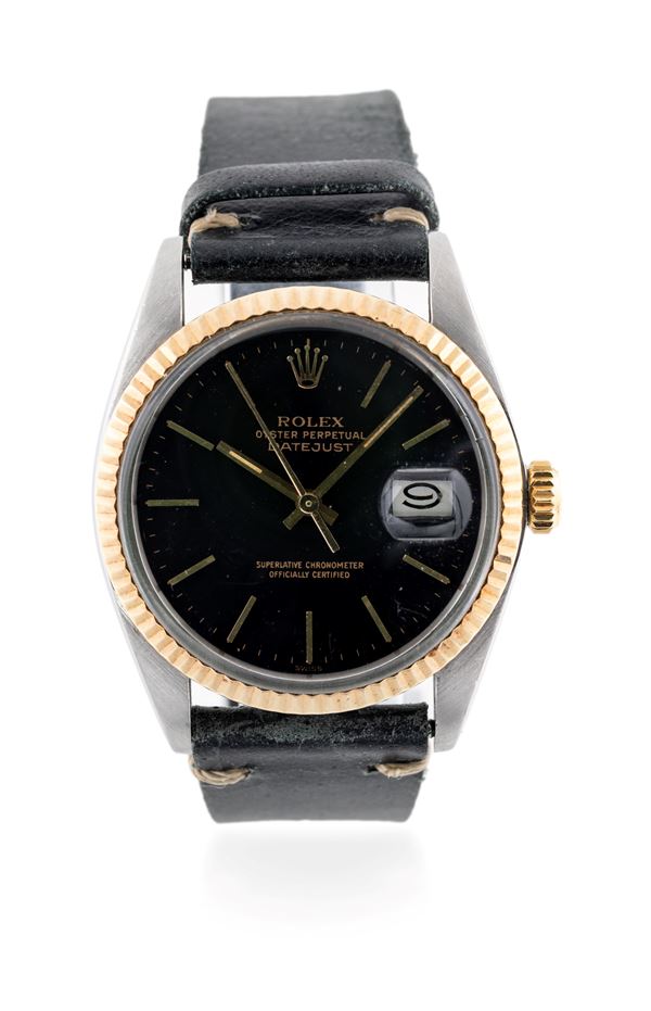 Rolex date-just in acciaio ed oro