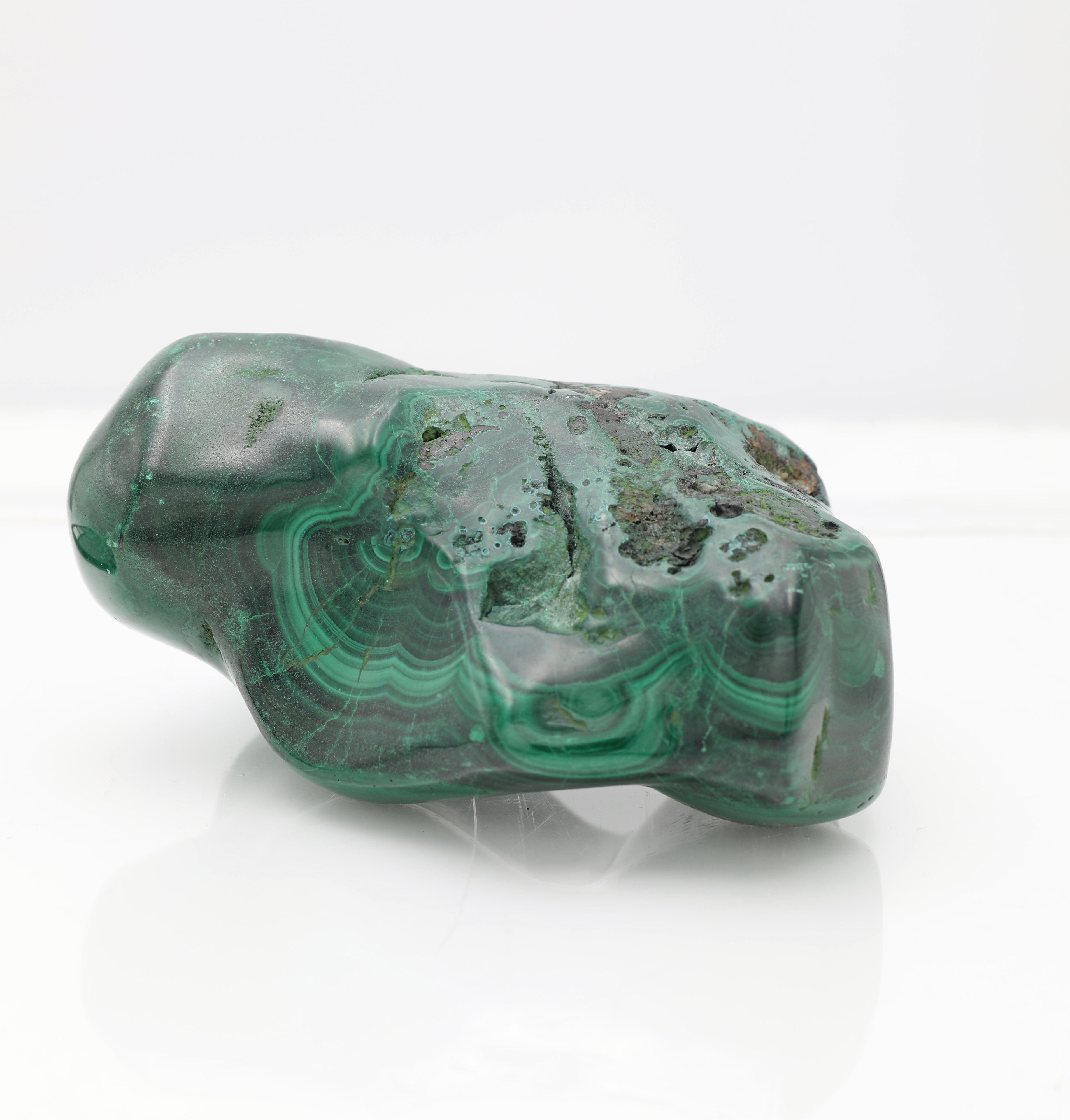 Fermacarte in malachite, dettagli in pietra naturale