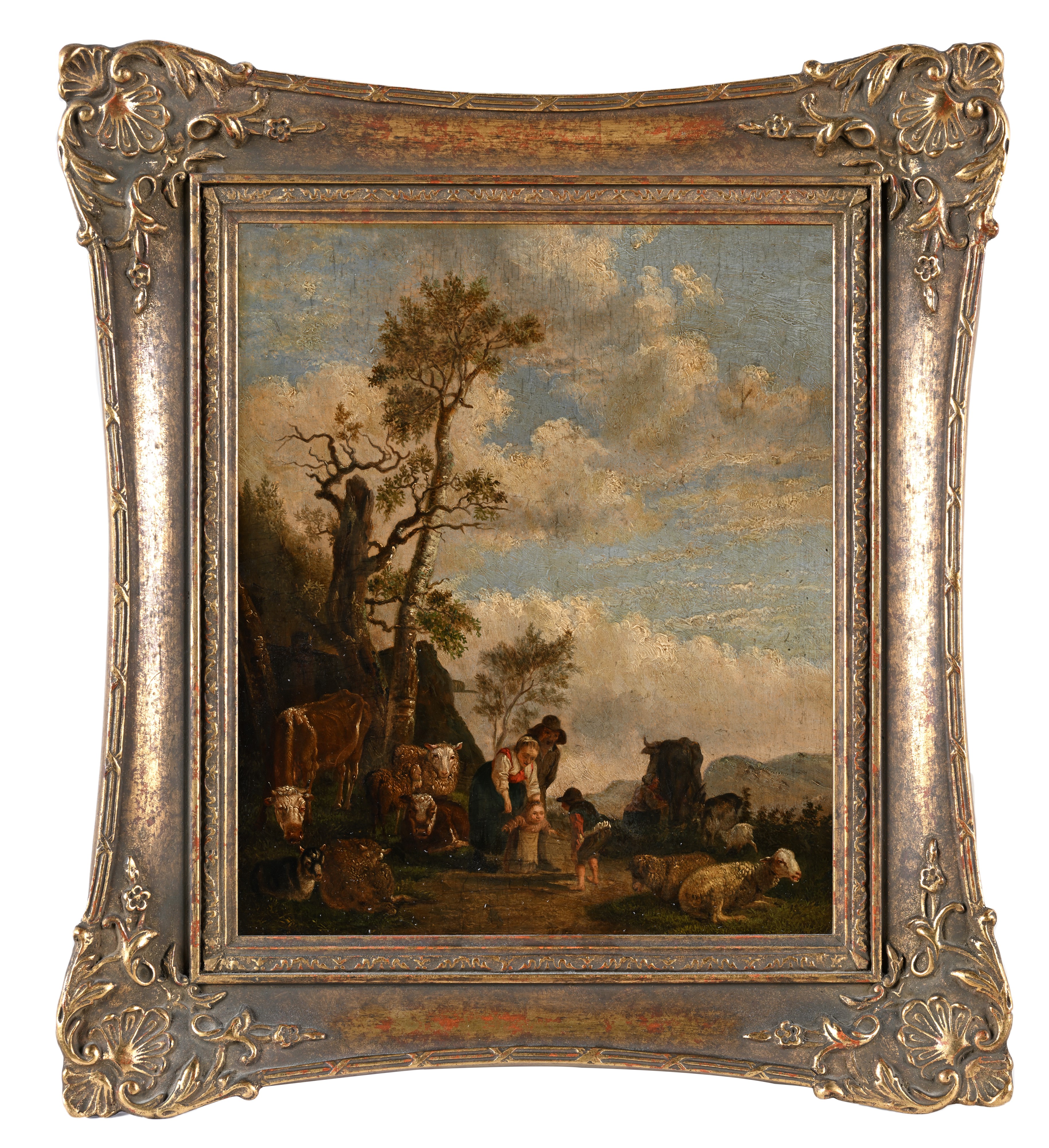 Scuola Romana del XVIII Secolo - Scena di campagna