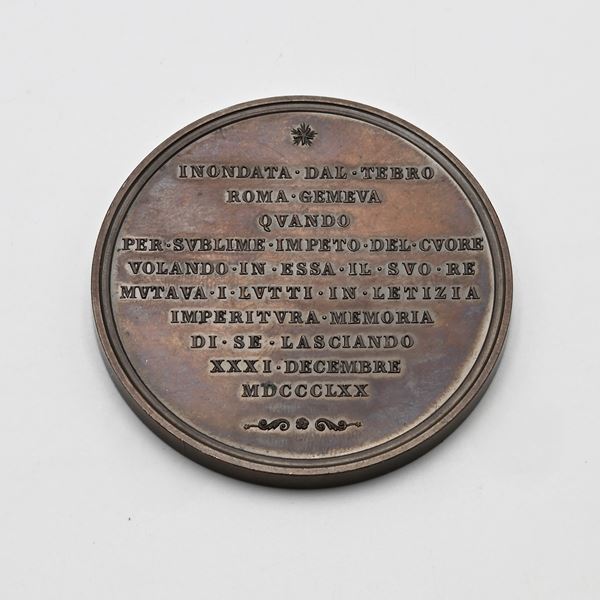 Vittorio Emanuele II Medaglia alluvione 1870