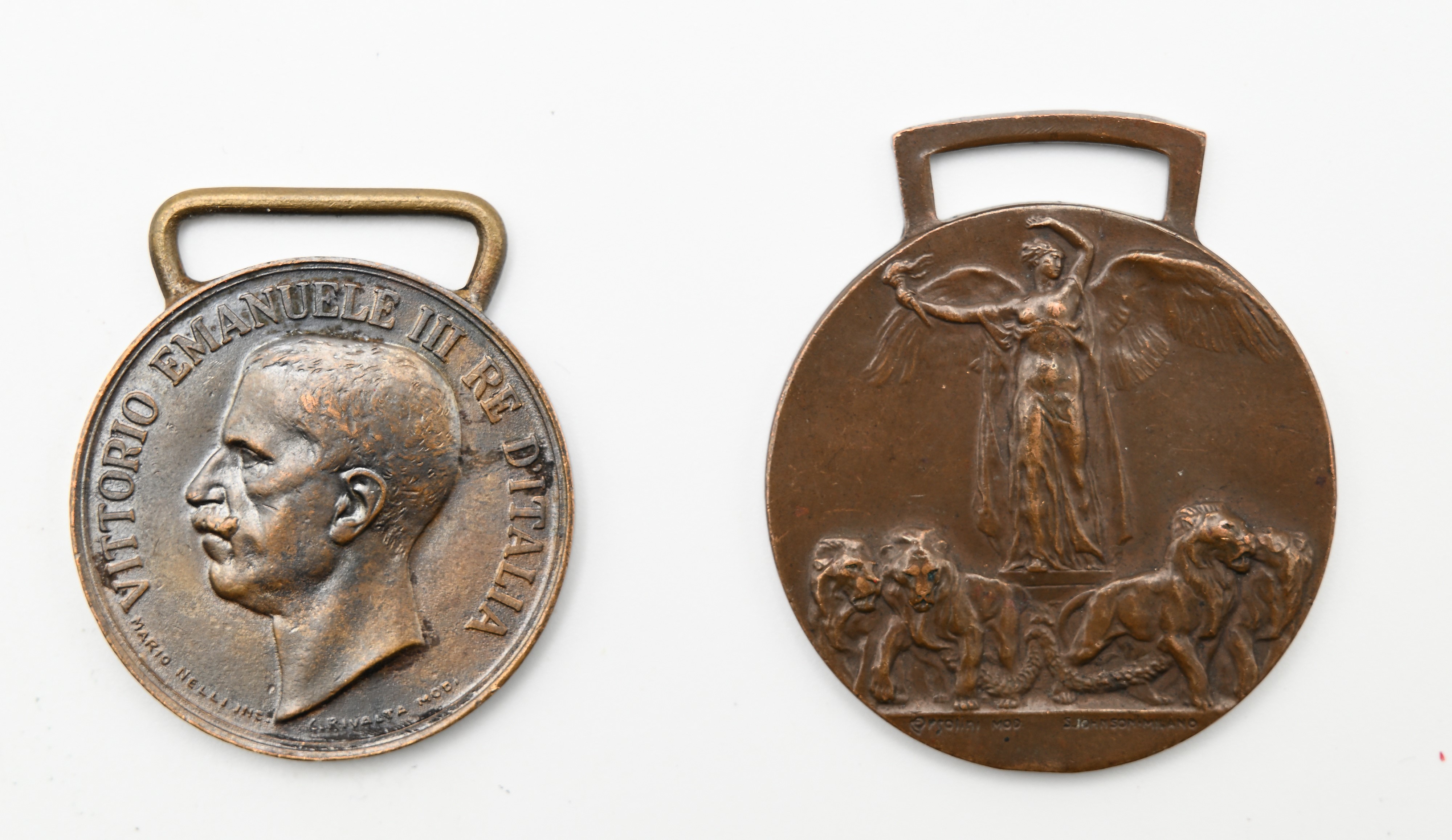 Medaglie celebrative, bronzo, Unità d'Italia 1848-1918 e Grande Guerra 1914-1918 (Vittorio Emanue...