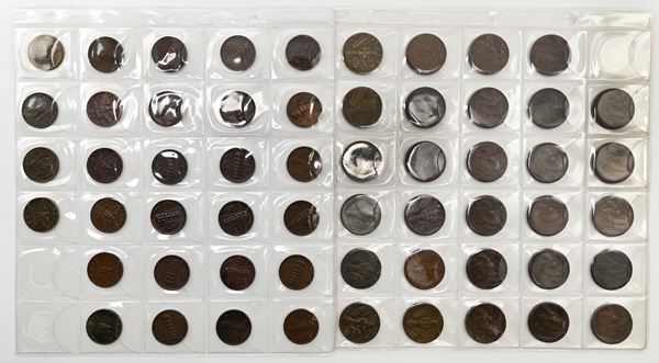 Lotto 5 Cts Spiga 1919-1937, 5 Cts Aquila 1936-1943; 10 Cts Ape 1920-1937, 10 Cts Impero 1936-1943