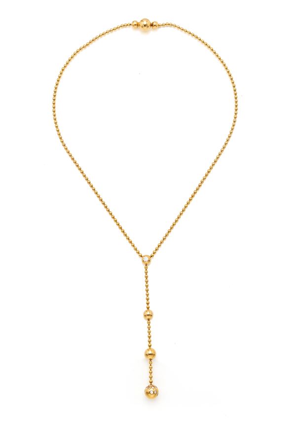 Cartier collana in oro e brillanti