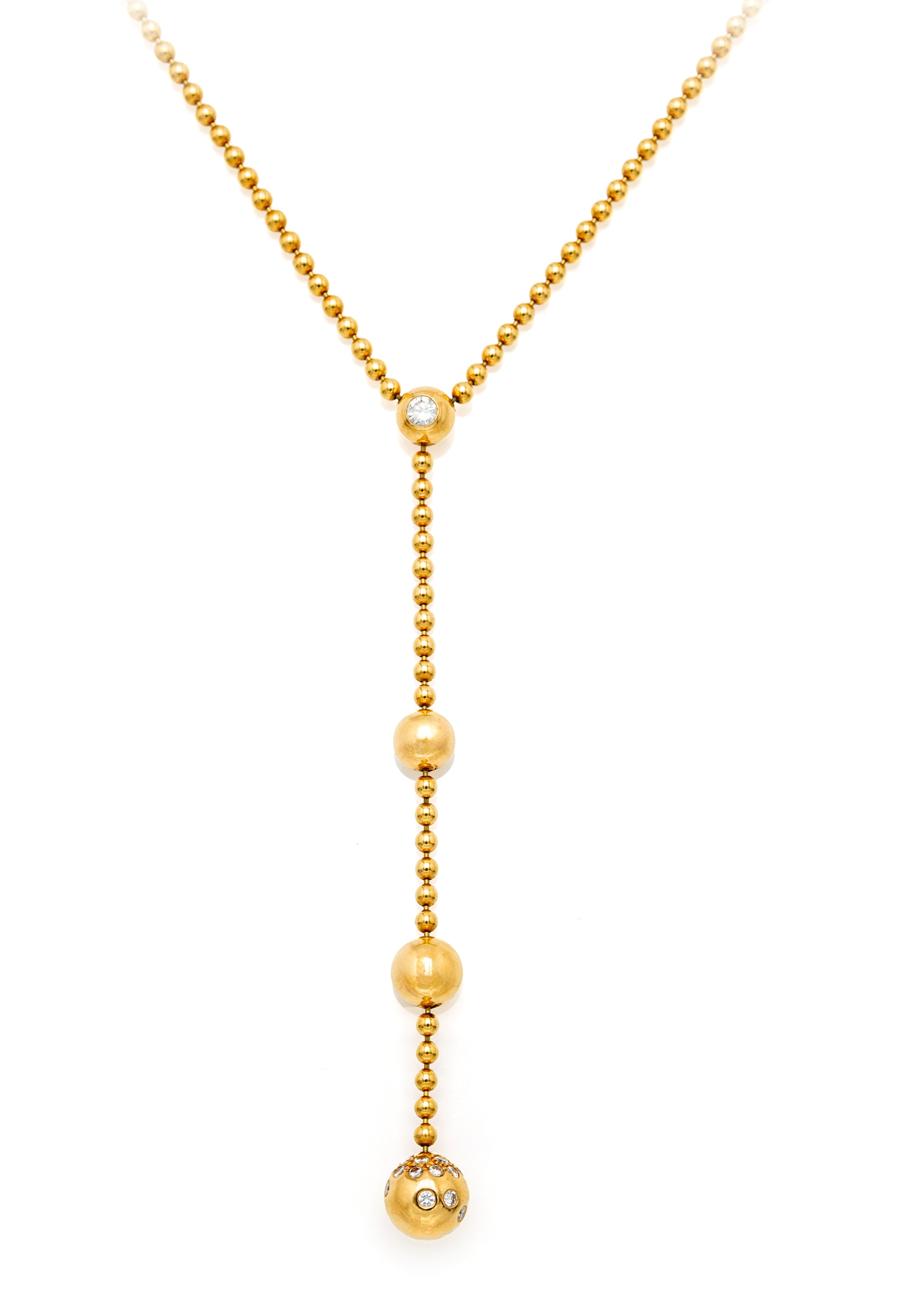 Cartier collana in oro e brillanti