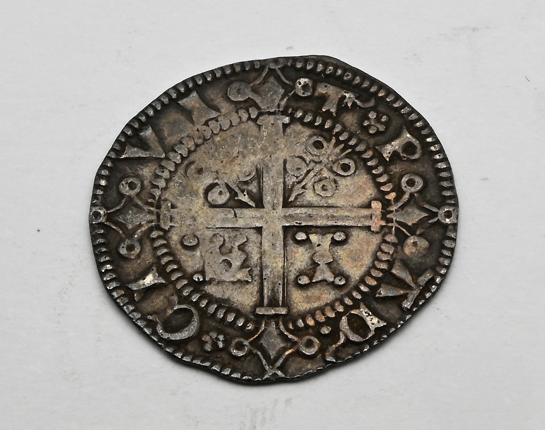 Jacopo II da Carrara, Carrarino da 2 soldi (Croce con IA e due carri / San Prosdocimo seduto)