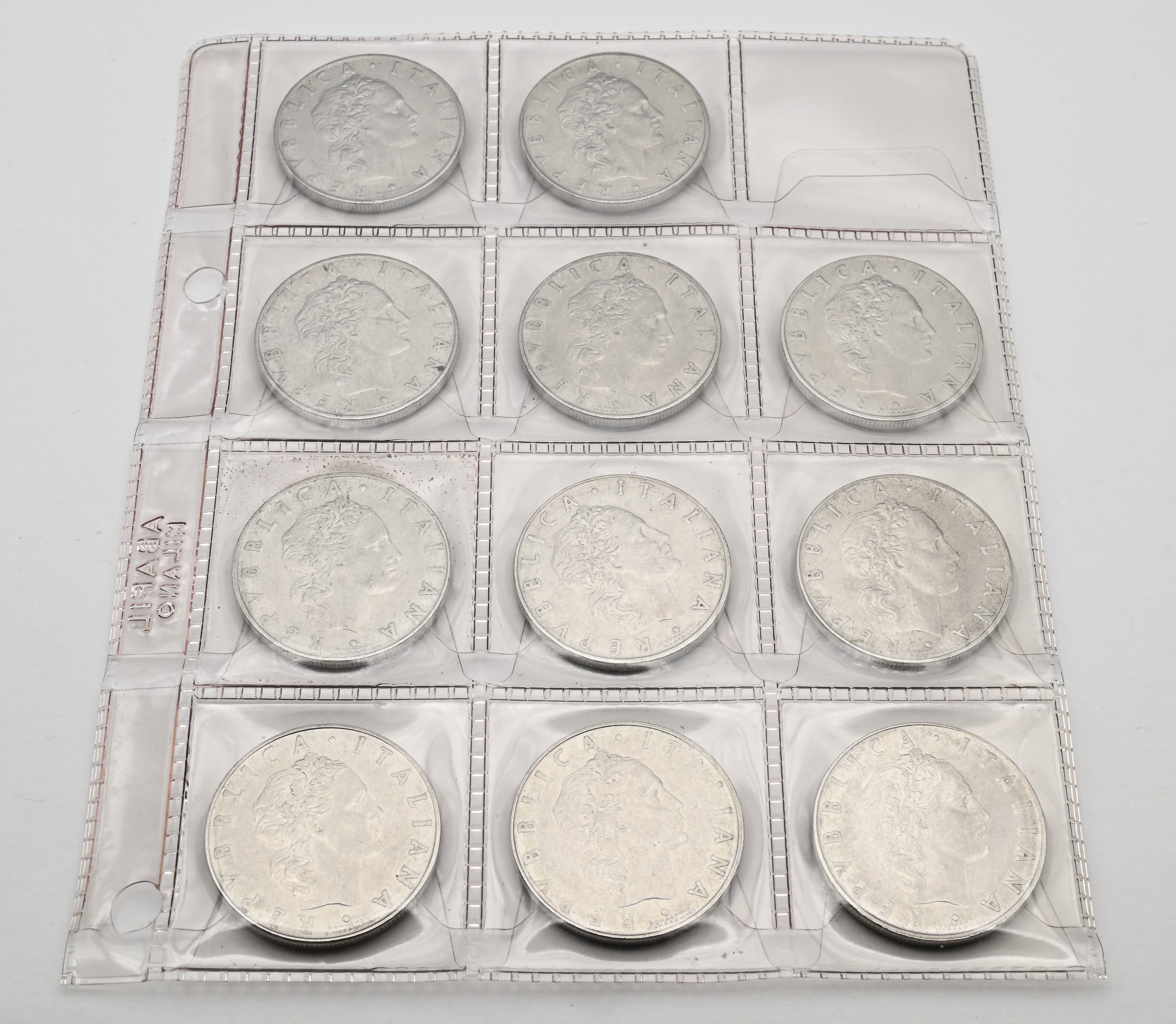 Repubblica Italiana, 11 monete da 50 Lire (1958)