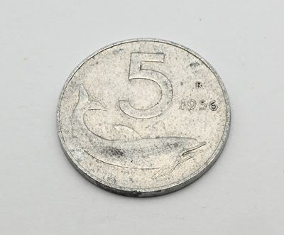 Repubblica Italiana, 5 Lire, 1956