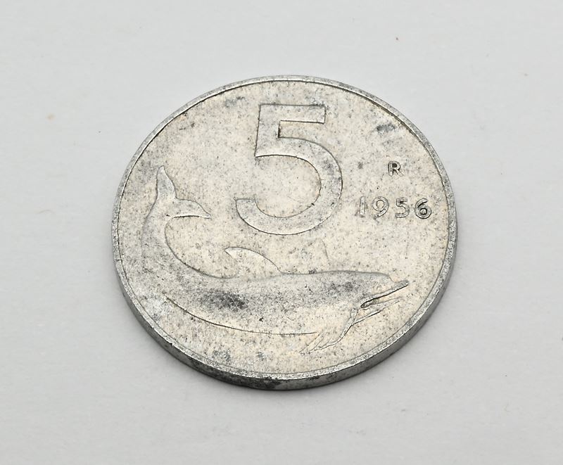 Repubblica Italiana, 5 Lire, 1956