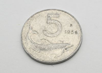 Repubblica Italiana, 5 Lire 1956