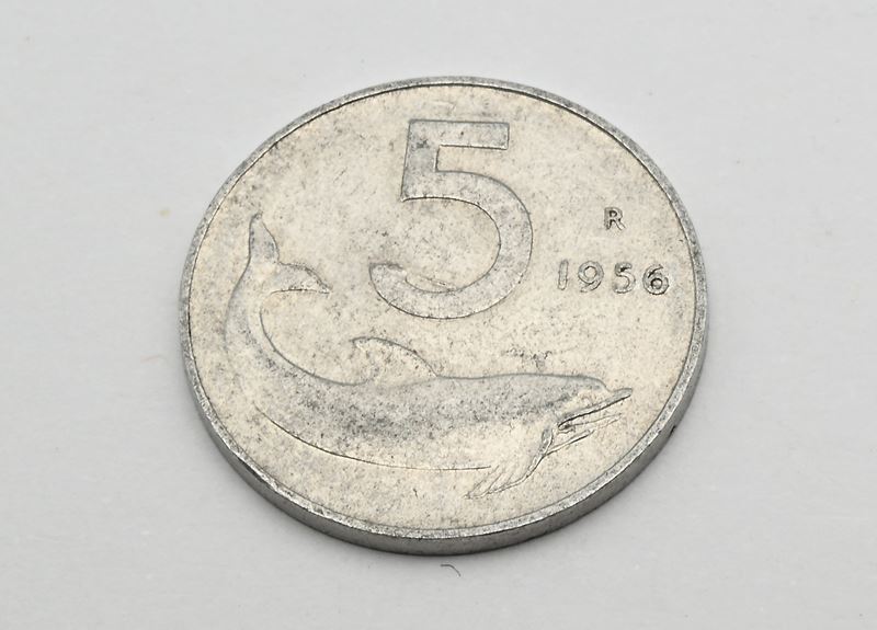 Repubblica Italiana, 5 Lire 1956