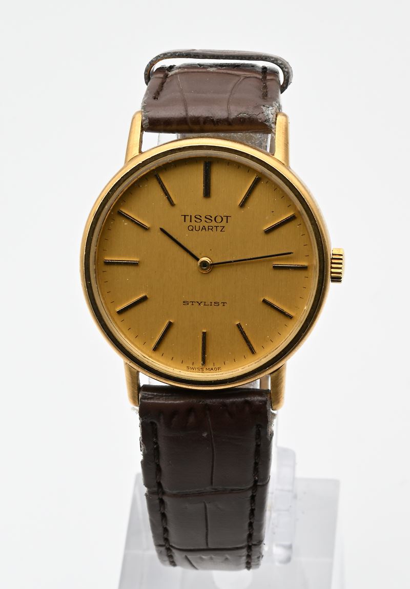 Tissot Stylist 40674 - Orologio da polso al quarzo da uomo in metallo placcato in oro giallo 10M ...