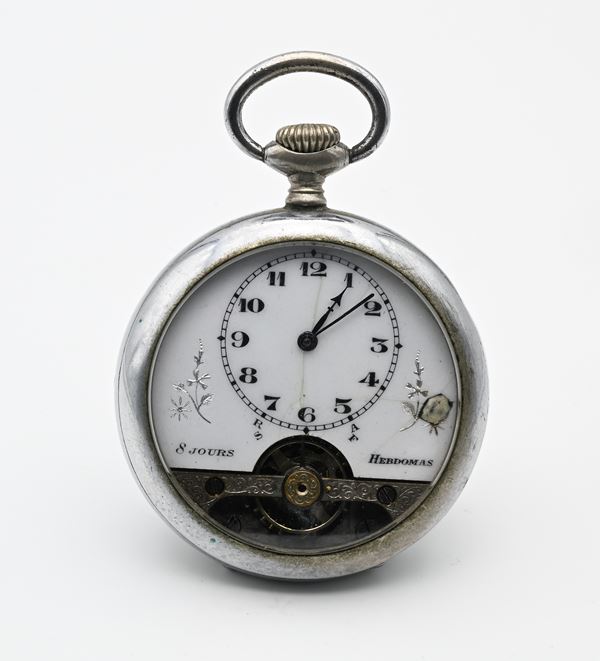 Hebdomas 8 Giorni - Orologio da tasca con scappamento ad ancora remontoir da uomo in metallo