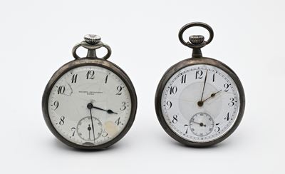 Società Orologiai Roma, Due orologi da tasca con scappamento ad ancora e remontoir (anni ’20-’30)...