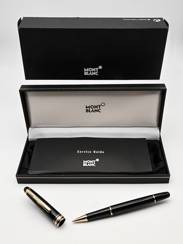 Montblanc Meisterstuck Pix - Penna a sfera in resina nera con particolari dorati
