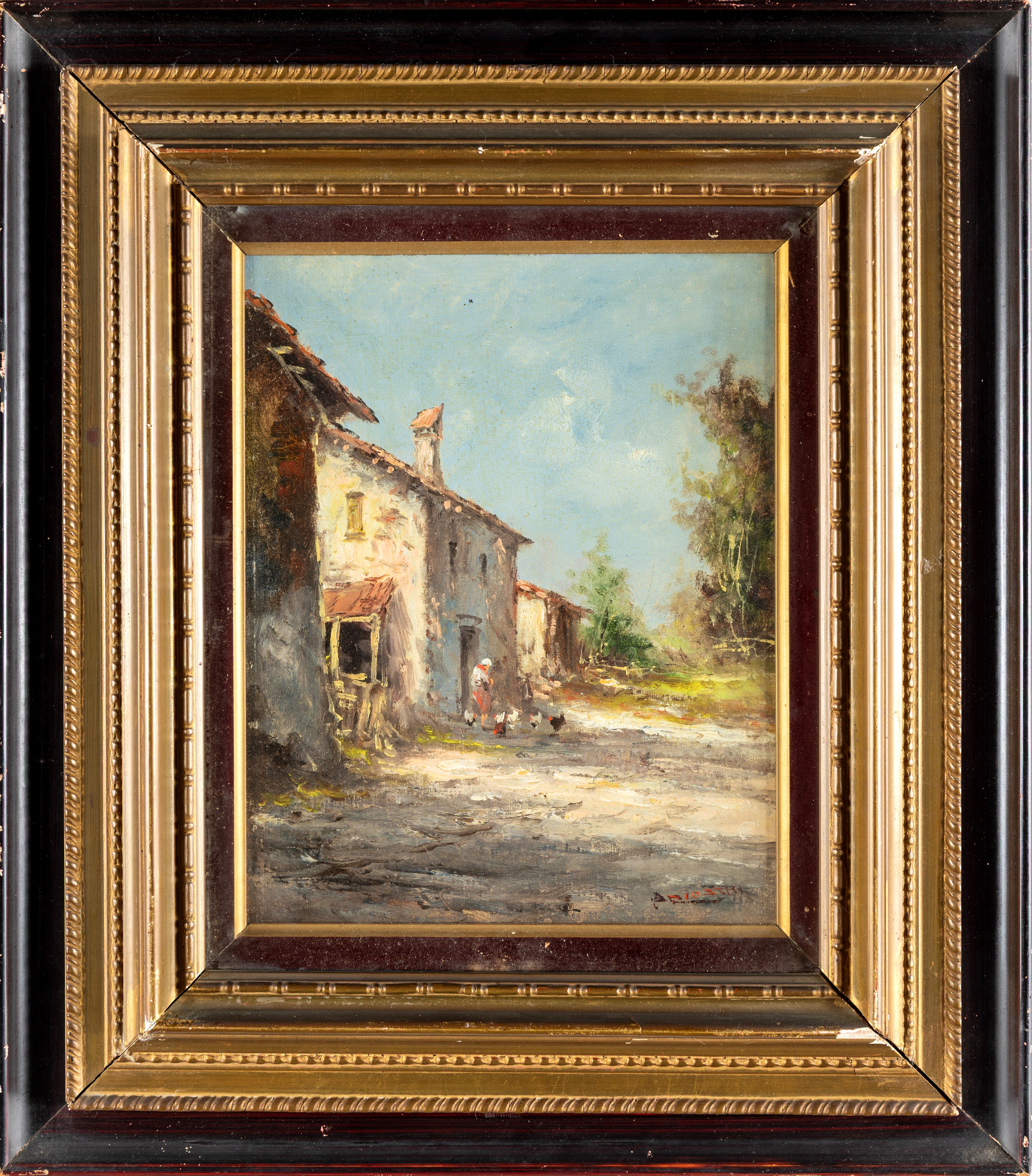 Athos Brioschi - Coppia di vedute montane, olio su cartone telato