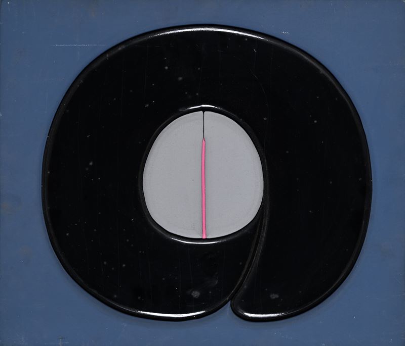 Shu Takahashi - Meditazione blu, nitro e acrilico su tavola