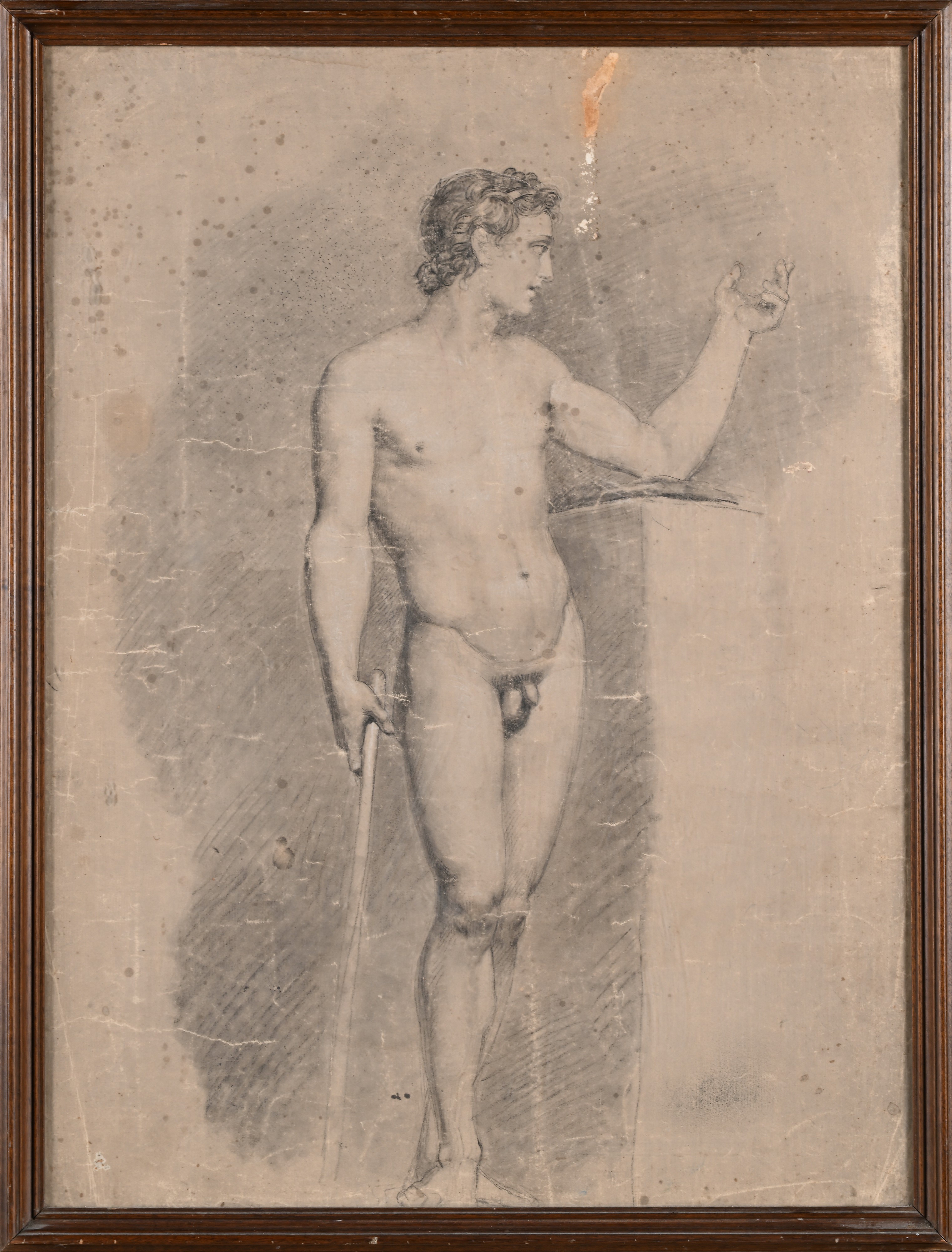 Nudo maschile con bastone