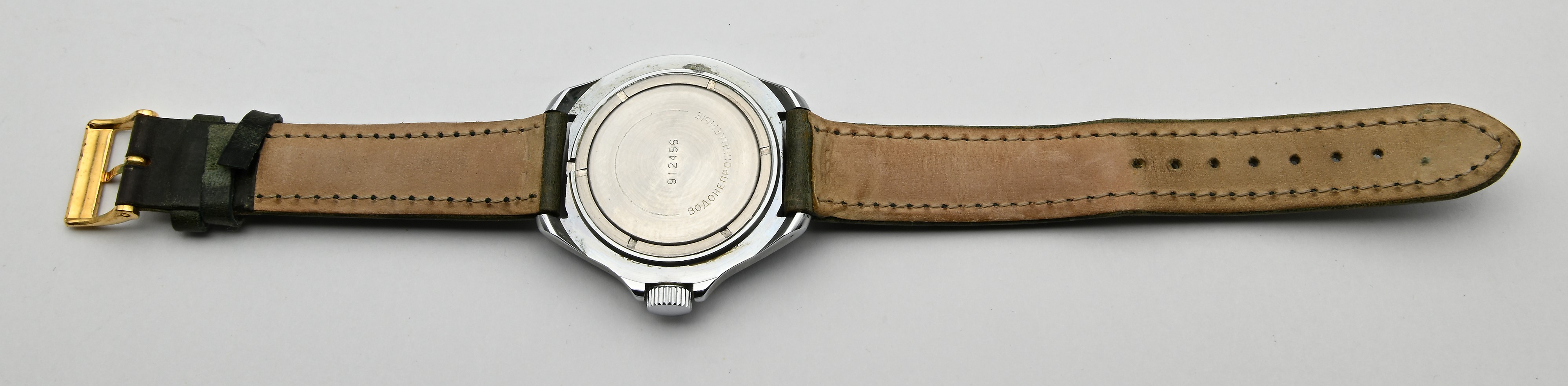 Vostok Komandirskie - Orologio da polso a carica meccanica con datario da uomo in metallo cromato...