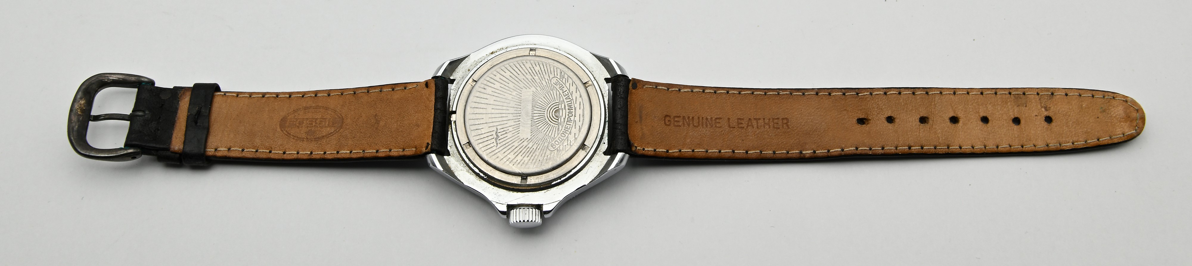 Vostok Komandirskie - Orologio da polso a carica meccanica con datario da uomo in metallo cromato...