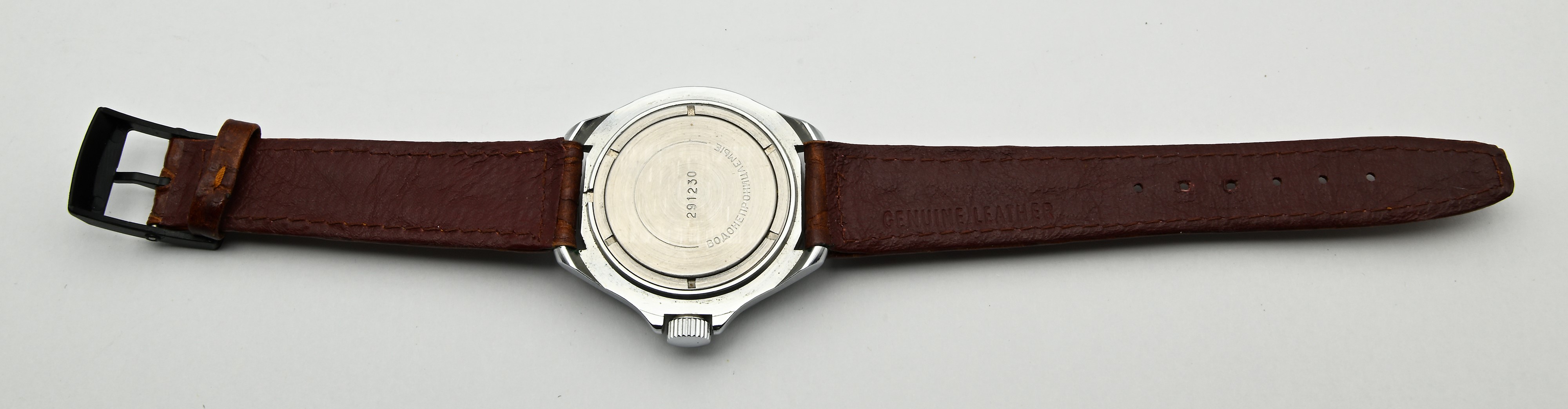 Vostok Komandirskie - Orologio da polso a carica meccanica con datario da uomo in metallo cromato...