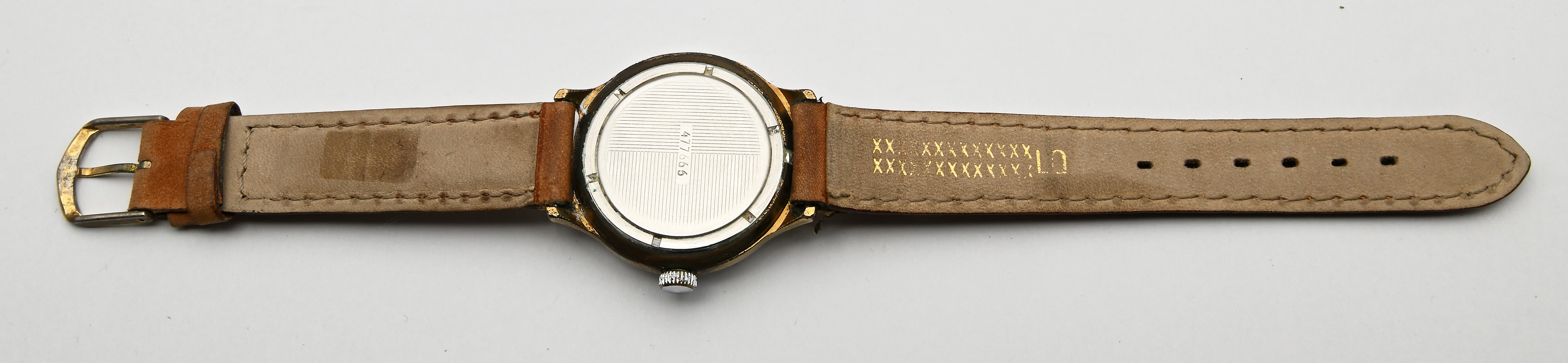 Vostok - Orologio da polso a carica meccanica da uomo in metallo dorato con fondello in acciaio