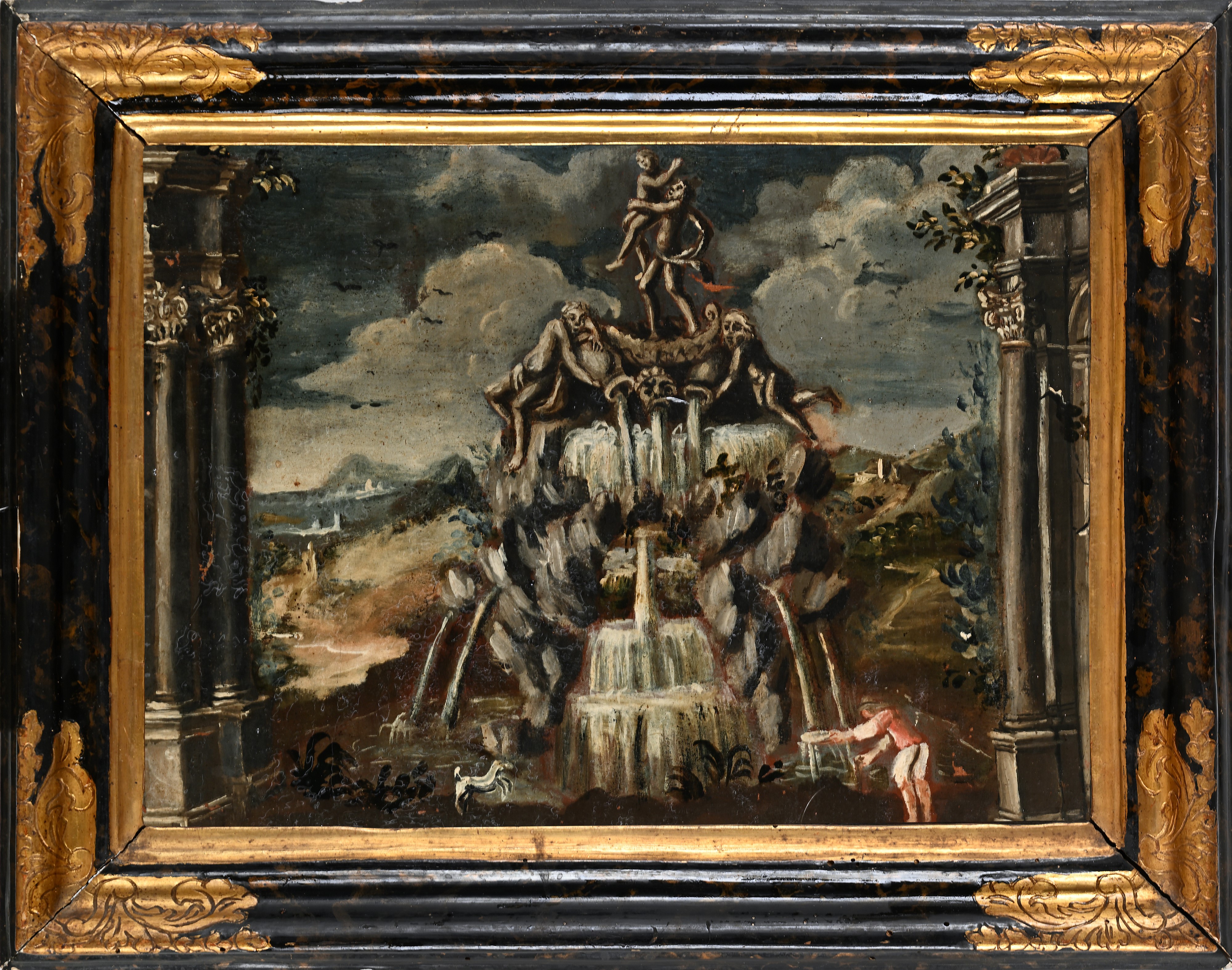 Capriccio architettonico con fontana