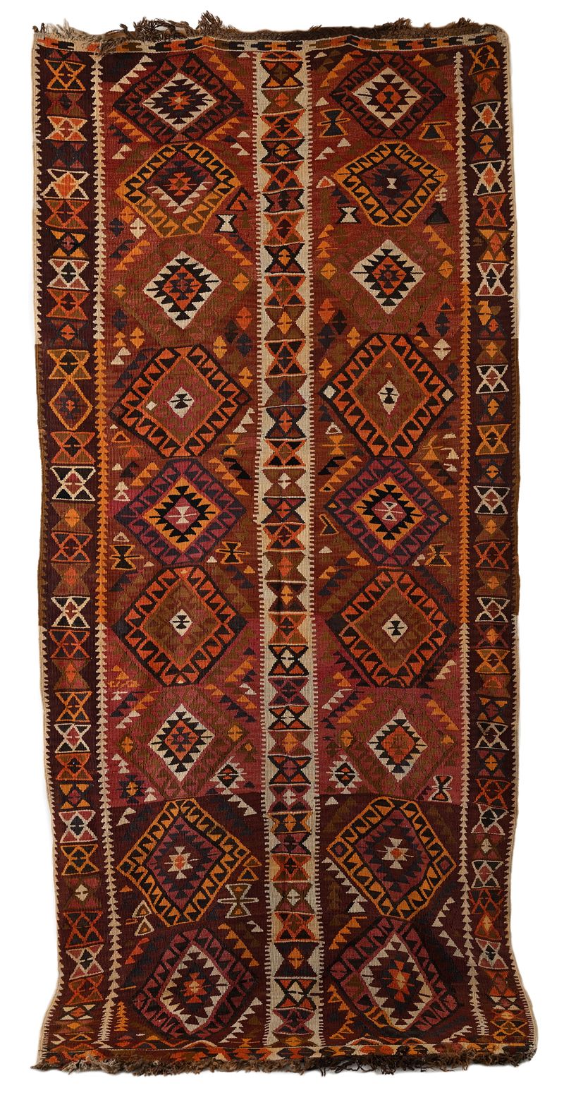 Tappeto Kilim anatolico a losanghe (area curda), Anatolia, inizi XX secolo
