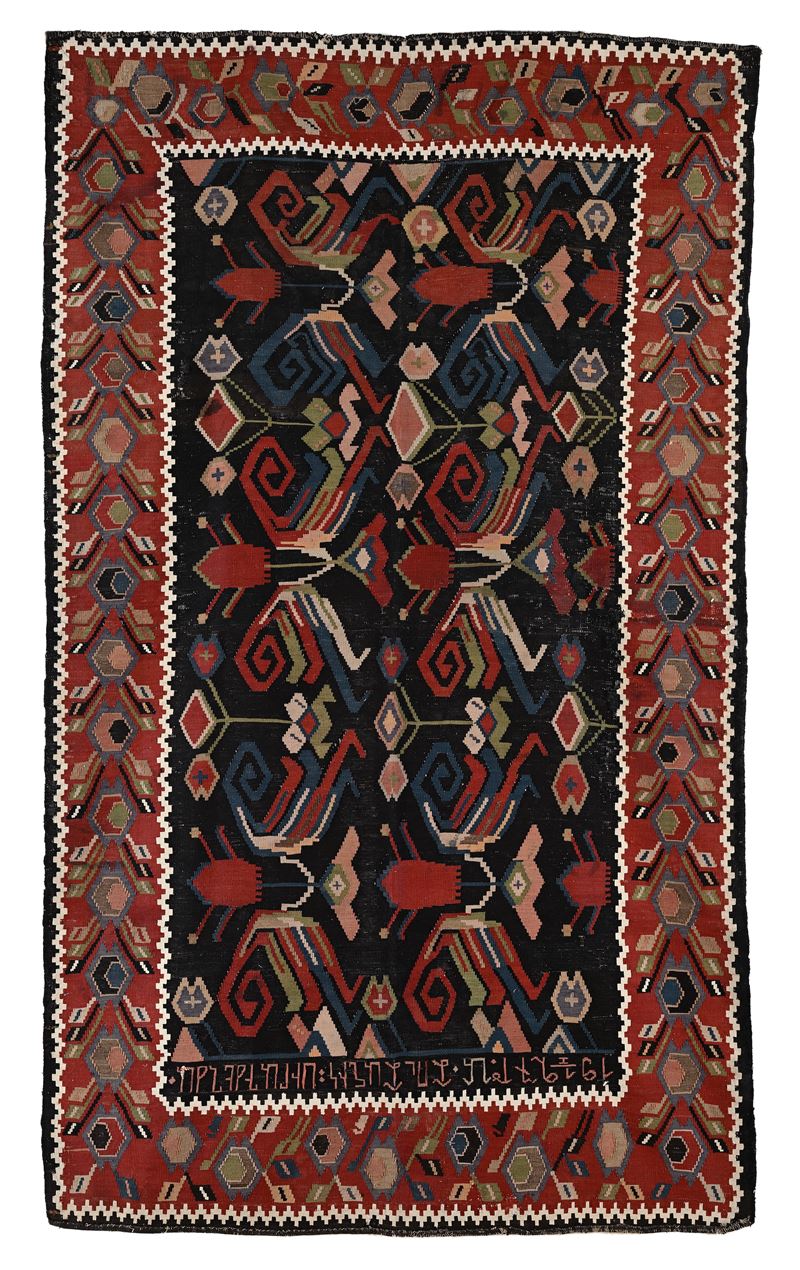 Tappeto Kilim anatolico figurato, Anatolia, inizi XX secolo