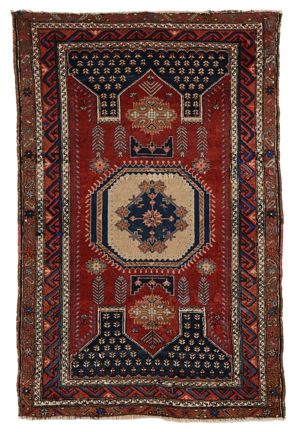 Tappeto caucasico Shirvan da preghiera, Caucaso, inizi XX secolo