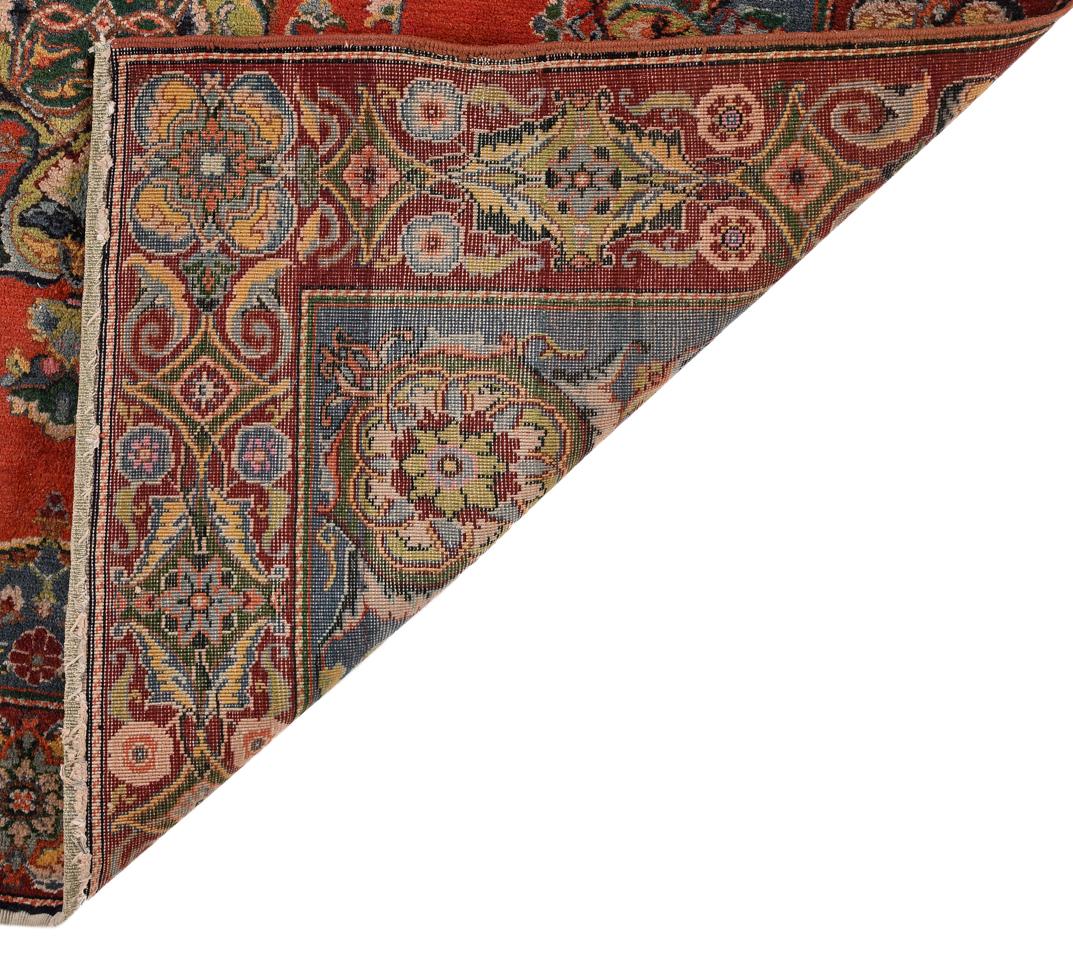 Tappeto persiano Kashan a medaglione floreale, Persia, inizi XX secolo