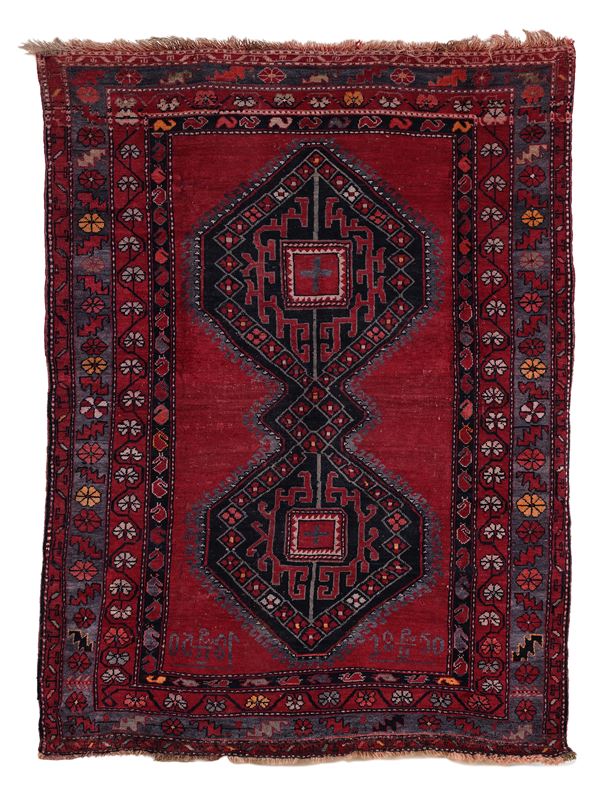 Tappeto caucasico Kazak a medaglioni, datato, Caucaso, inizi XX secolo