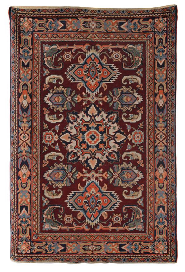 Tappeto caucasico Karabagh a medaglione, Caucaso, inizi XX secolo