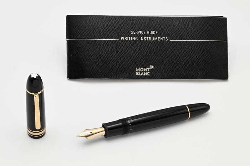 Montblanc Meisterstuck 149 - Penna stilografica in resina nera con particolari dorati