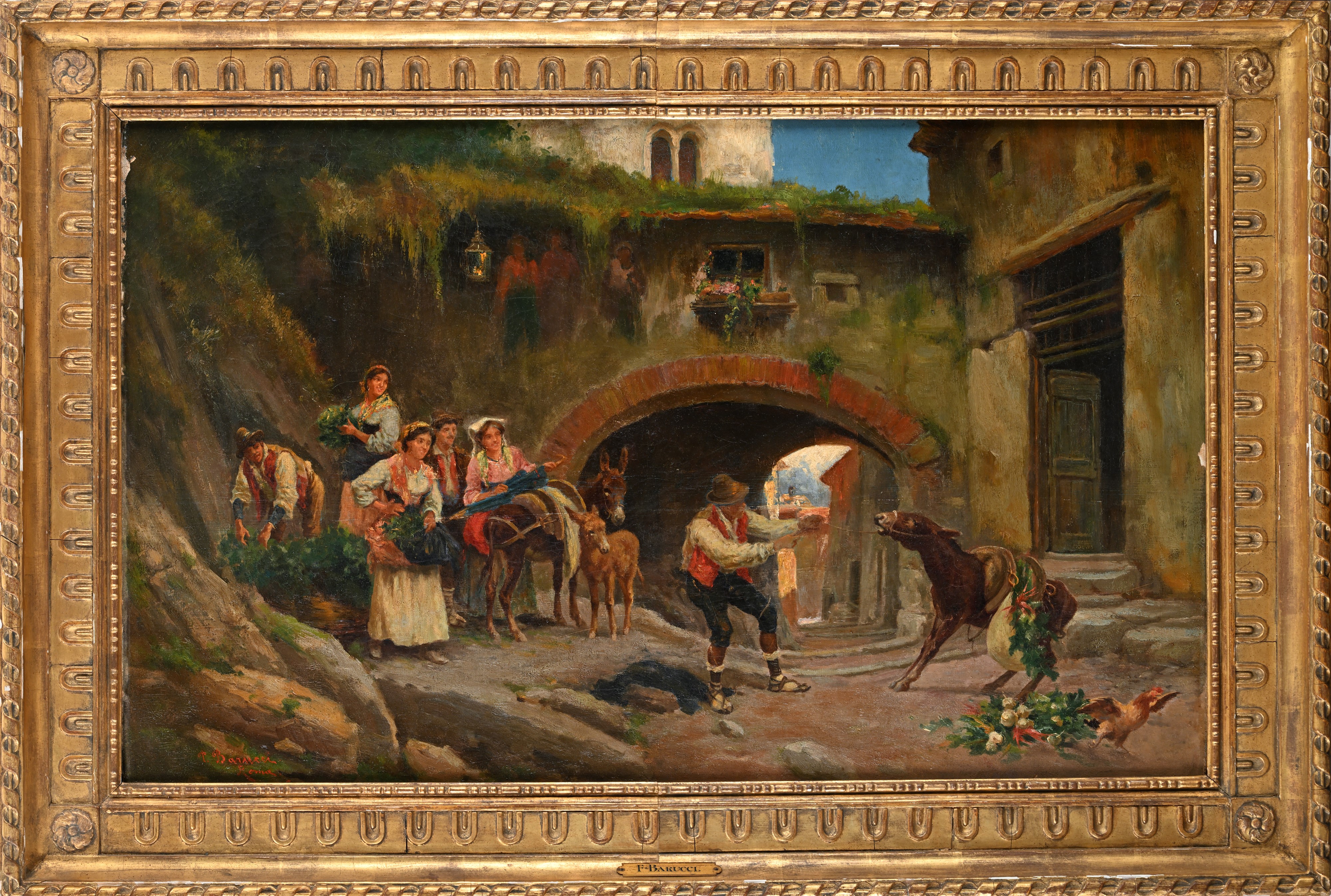 Pietro Barucci - Il ciuccio testardo, olio su tela