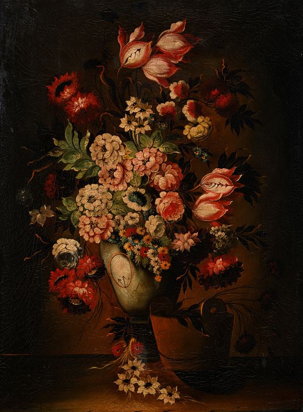 Natura morta con fiori in un vaso