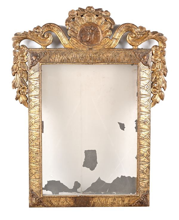 Cornice in legno dorato, XIX secolo