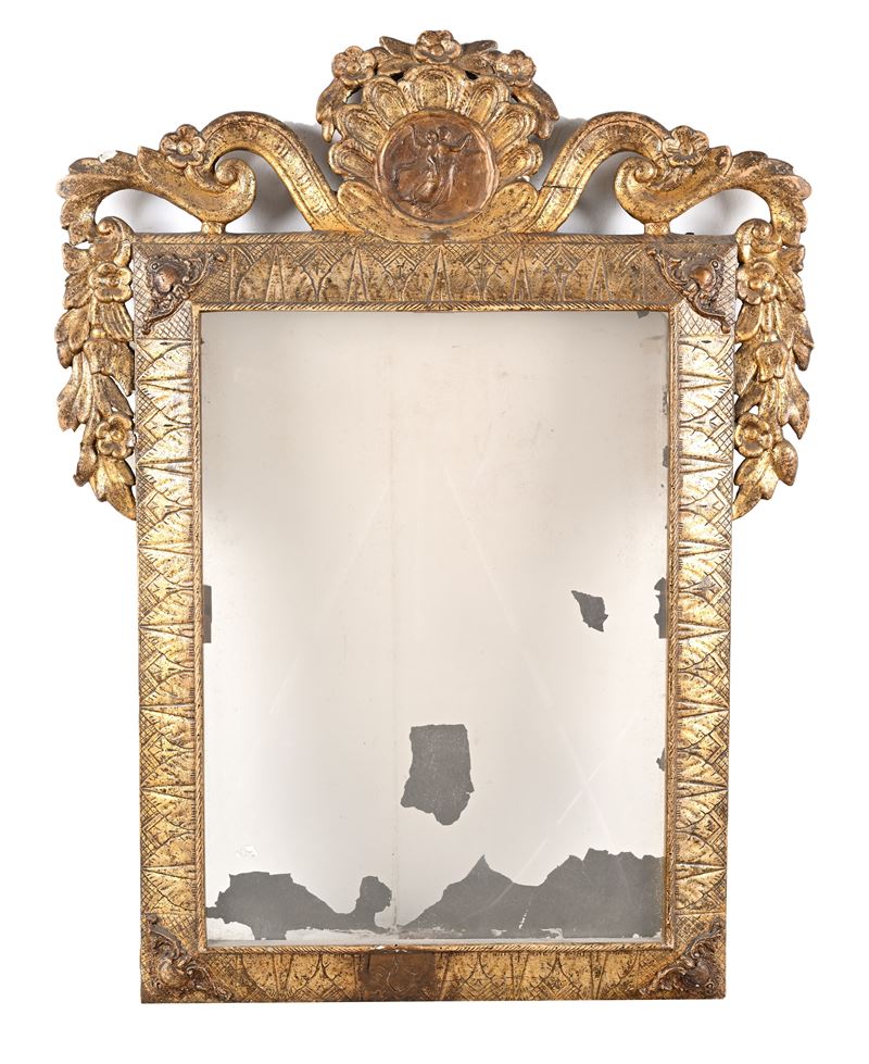 Cornice in legno dorato, XIX secolo, dimensioni 96x75 cm