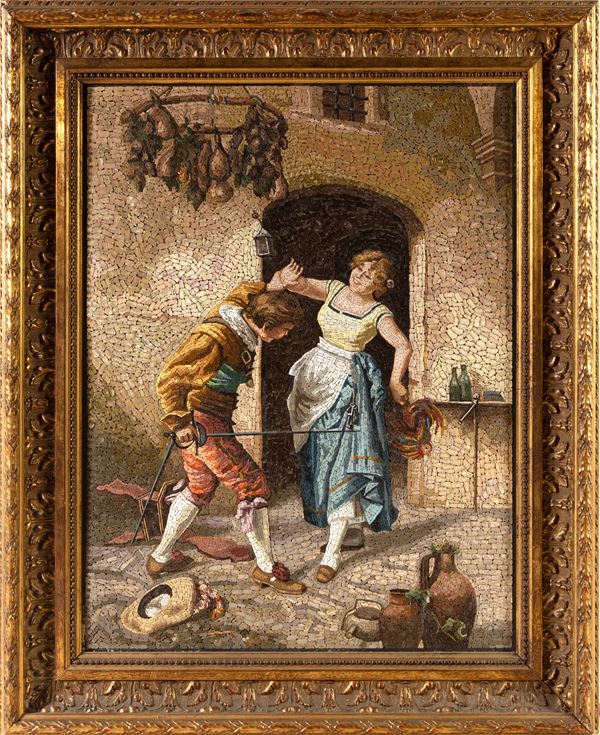 Studio del Mosaico Vaticano, Real Fabbrica di San Pietro, prima metà del XX secolo - "Lotta impari"