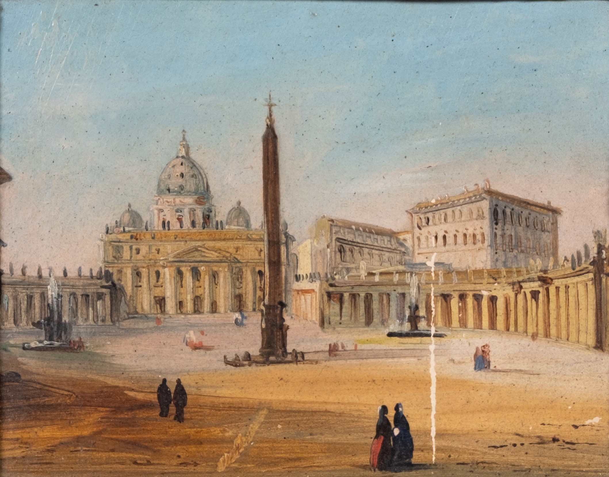 Scuola Europea Prima Metà del XIX Secolo - Roma, Piazza San Pietro
