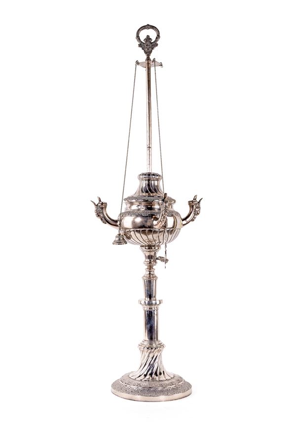 Lucerna fiorentina in argento, XIX/XX secolo