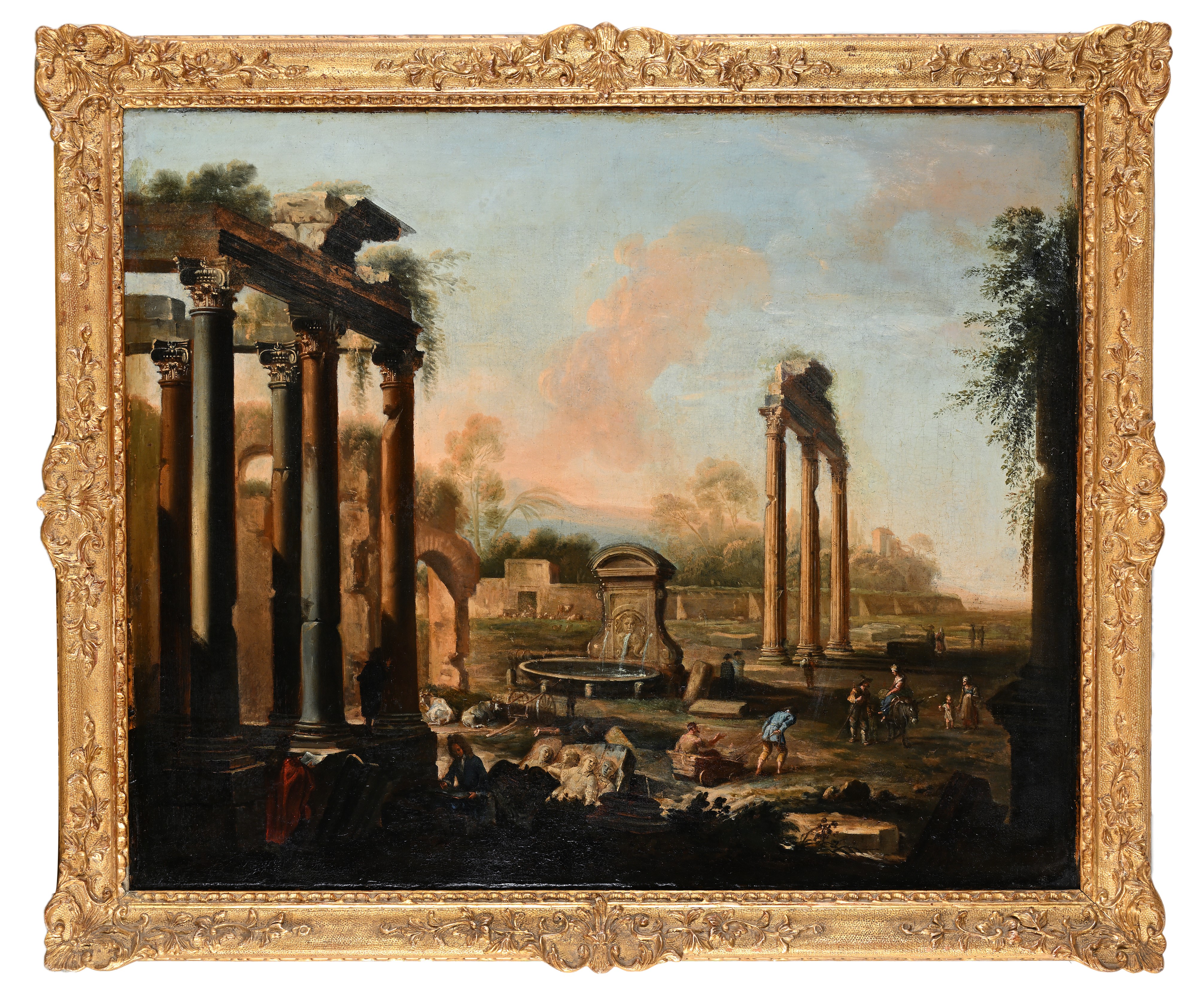 Rovine con tempio e fontana