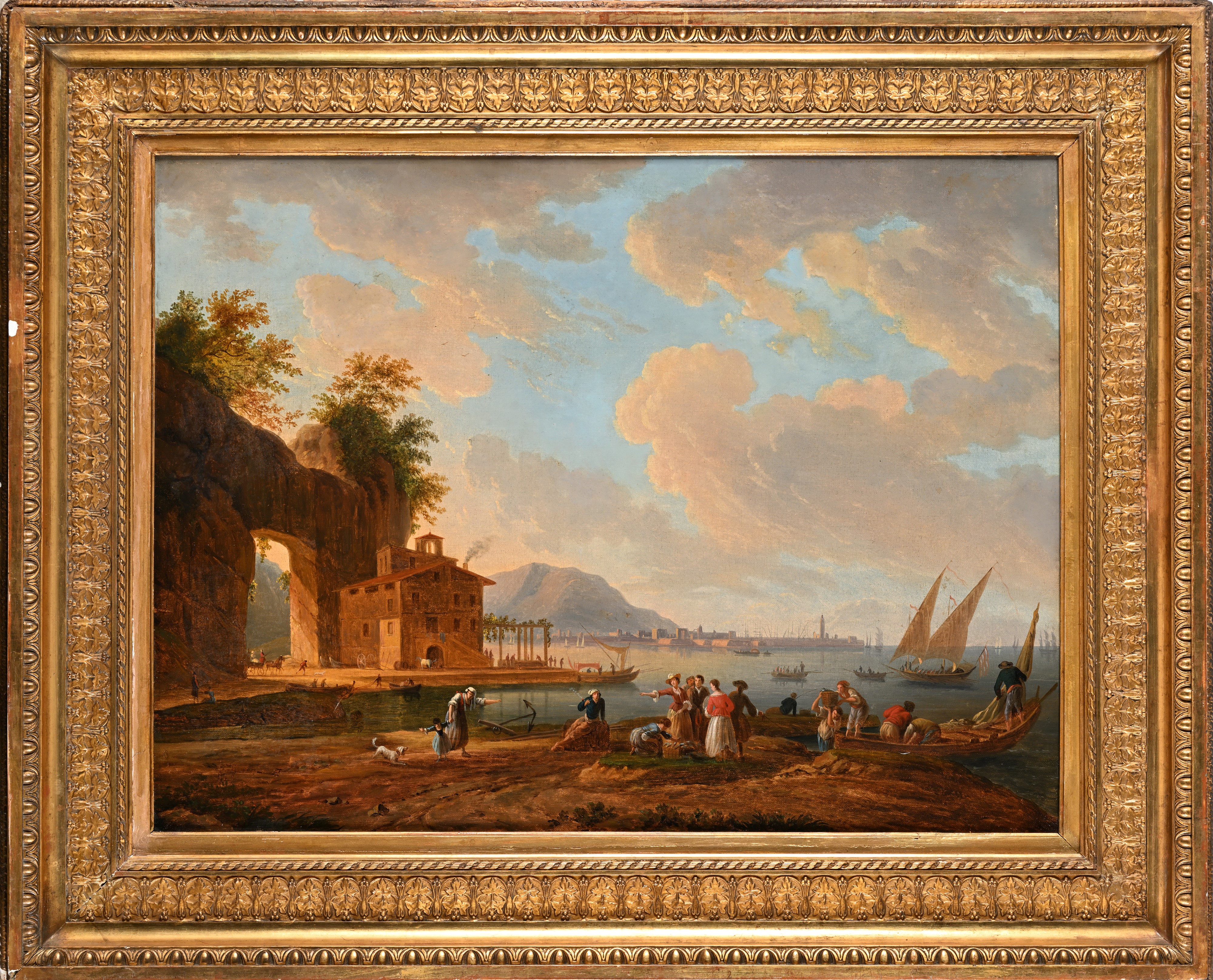 Claude Joseph Vernet - Veduta costiera nei dintorni di Napoli, olio su tela