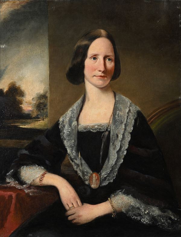 Pittore del XIX secolo - Ritratto di giovane Nobildonna