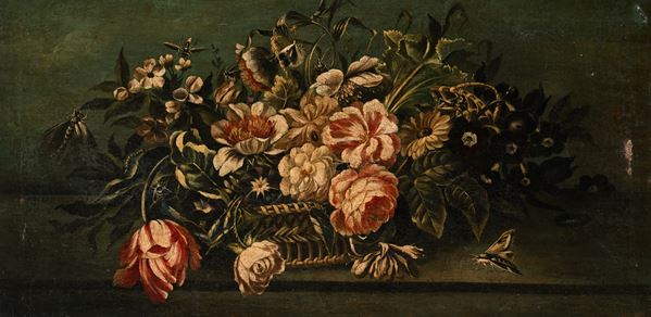 Pittore del XIX secolo - Natura morta di fiori