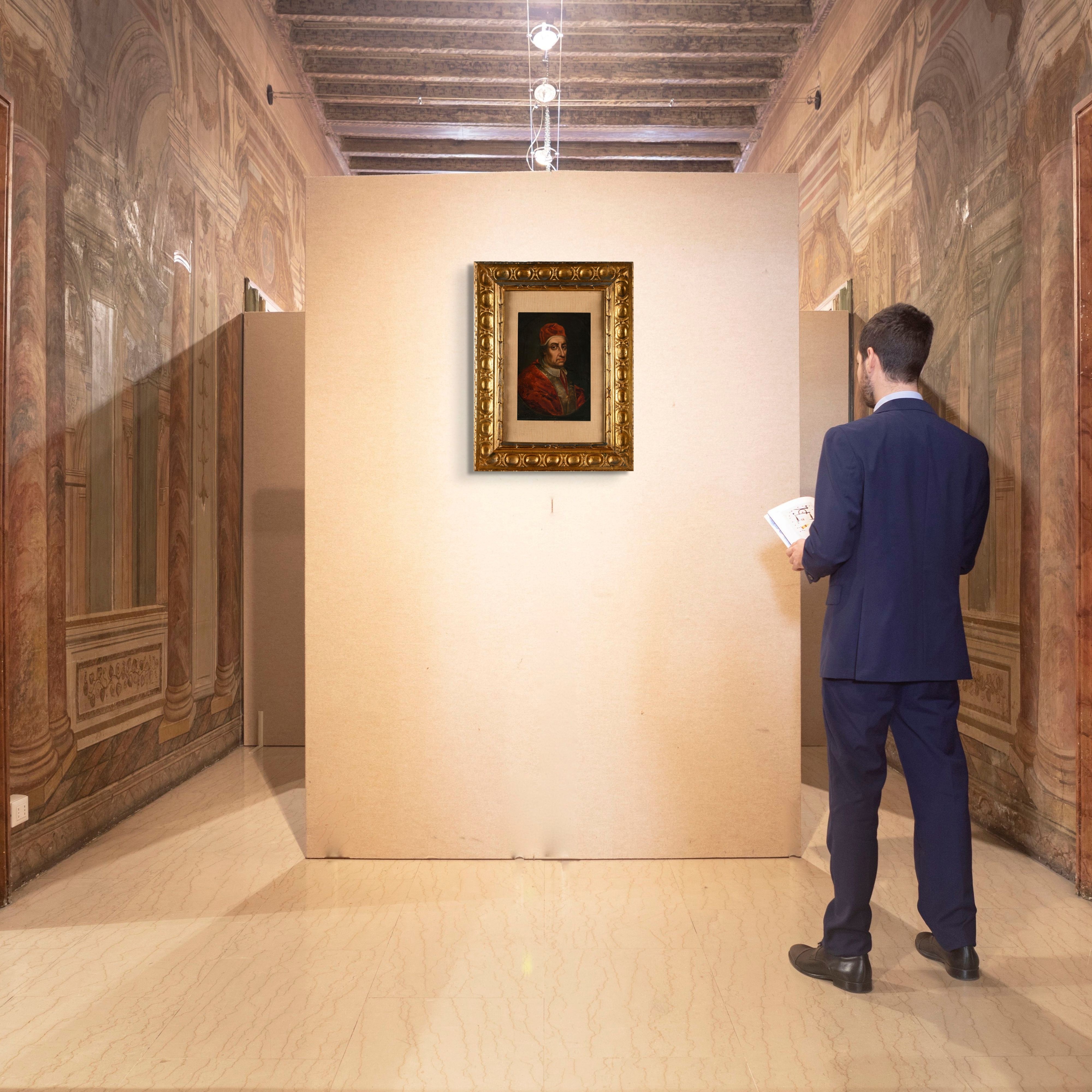 Scuola Romana del XVIII Secolo - Papa Clemente XI, olio su tela
