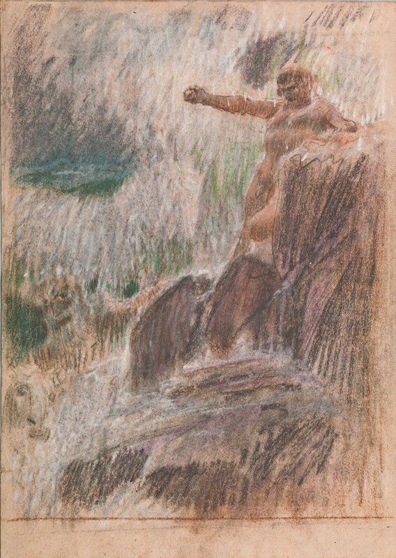 Adolf Hirémy-hirschl - Studio per Ondine e Tritoni